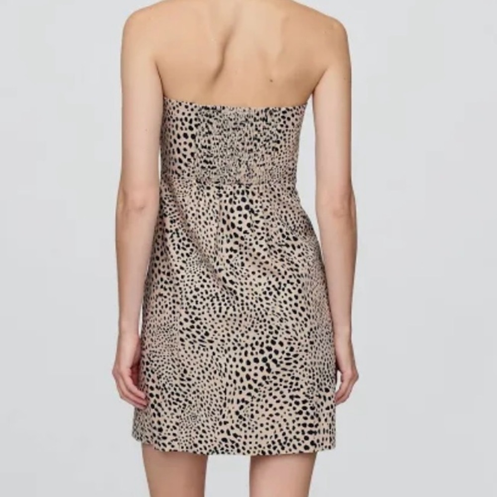 GAP Strapless Black and Tan Patterned Dress - Picture 2 of 3